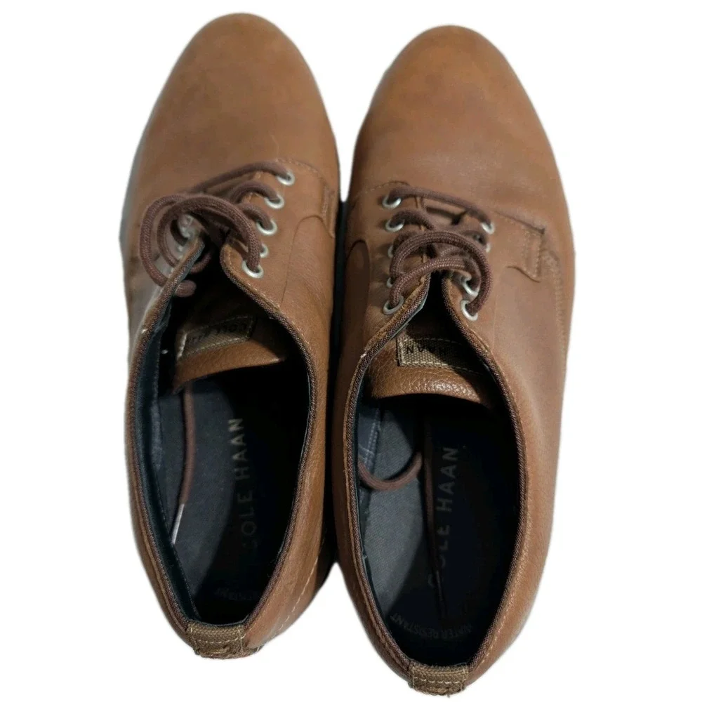 Cole Haan Grand OS Mens 11M Brown Leather Lace Up Oxford Shoes‎ C37600